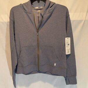Rhone Heather Gray Zip-Up Hoodie